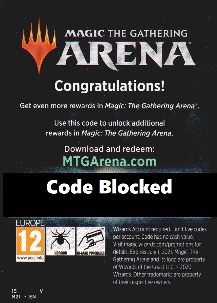 Unused MTG Arena Code Card: M21 Core Set 2021 (LIMIT 5)